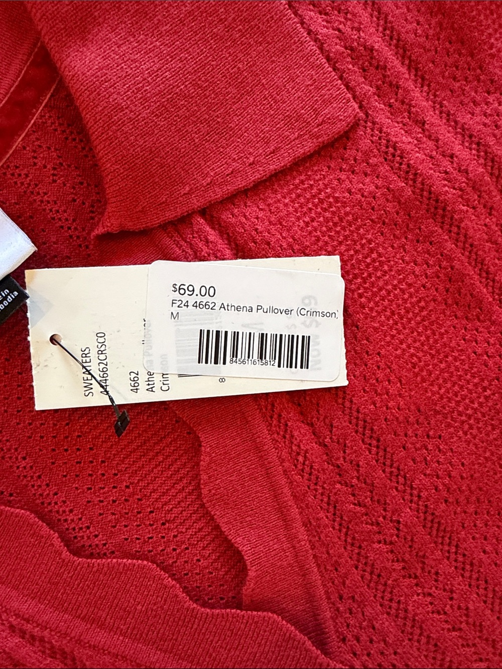 Cabi  Athena pullover Red Knit Polo Sweater - Picture 3 of 3
